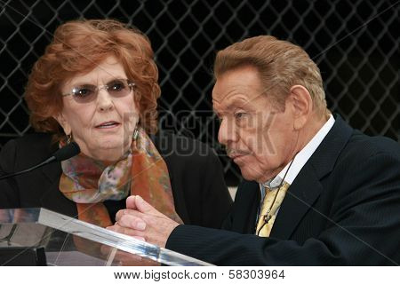 Anne Meara and Jerry Stiller at the ceremony honoring Jerry Stiller and Anne Meara with a star on the Hollywood Walk of Fame. Hollywood Boulevard, Hollywood, CA. 02-09-07