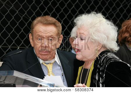 Jerry Stiller and Estelle Harris at the ceremony honoring Jerry Stiller and Anne Meara with a star on the Hollywood Walk of Fame. Hollywood Boulevard, Hollywood, CA. 02-09-07