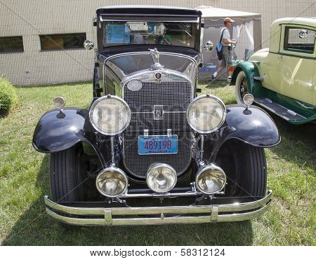 1929 Black Cadillac Front View