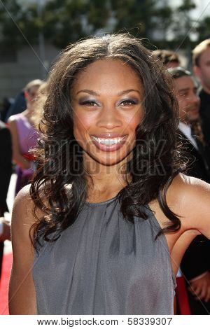 Allyson Felix at the 2012 Primetime Creative Arts Emmy Awards, Nokia Theater L.A. Live, Los Angeles, CA 09-15-12