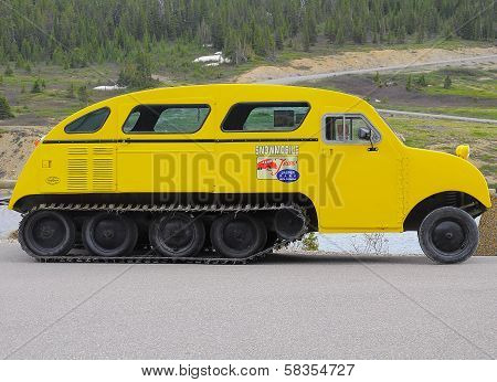 Retro snowmobile.