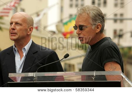 Bruce Willis and Billy Bob Thornton at the Ceremony honoring Bruce Willis with the 2,321st star on the Hollywood Walk of Fame. Hollywood Boulevard, Hollywood, CA. 10-16-06