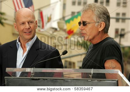 Bruce Willis and Billy Bob Thornton at the Ceremony honoring Bruce Willis with the 2,321st star on the Hollywood Walk of Fame. Hollywood Boulevard, Hollywood, CA. 10-16-06
