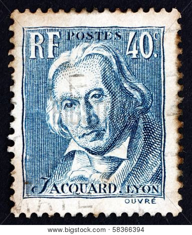 Postage Stamp France 1934 Joseph Marie Jacquard, Inventor