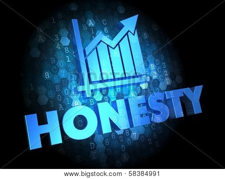 Honesty Concept on Digital Background.