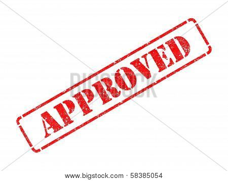 Approved on Red Rubber Stamp.