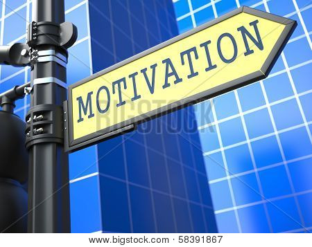 Motivation on Yellow Roadsign.