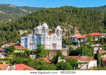 Church Of Holy Cross In Pedoulas Village. Cyprus