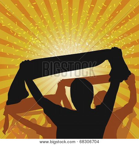 Cheering Crowd Vector