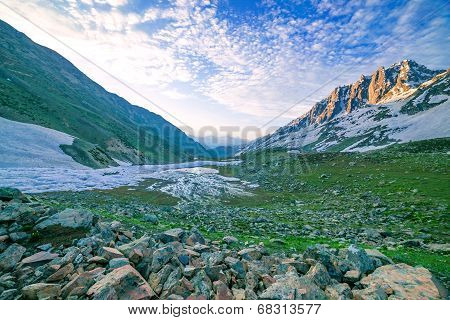 Mountain With Sunrise