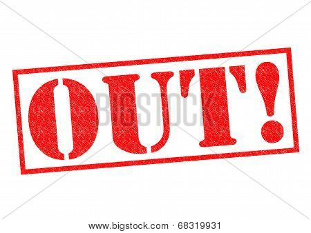 Out! Rubber Stamp
