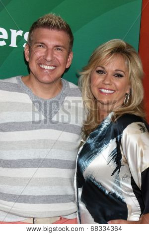 LOS ANGELES - JUL 14:  Todd Chrisley, Julie Chrisley at the NBCUniversal July 2014 TCA at Beverly Hilton on July 14, 2014 in Beverly Hills, CA
