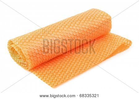 Roll of bubble wrap isolated on white