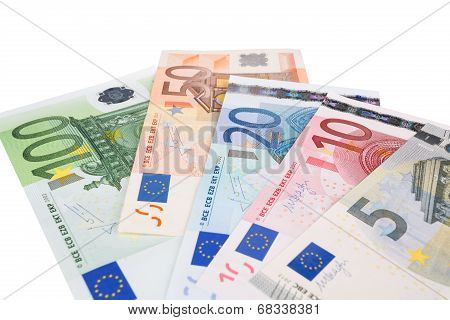 Euro Banknotes Closeup