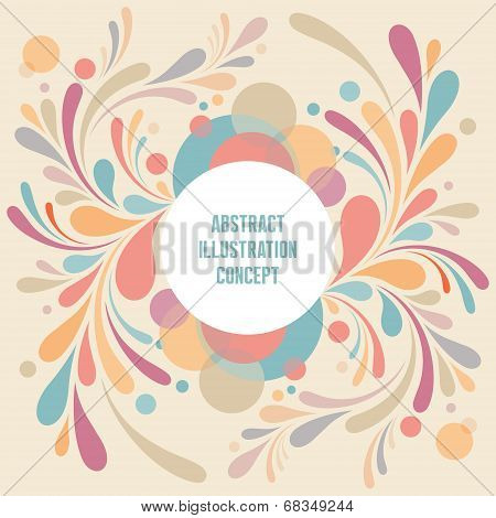 Abstract Geometric Background - Text Modern Frame - Curls vector structure