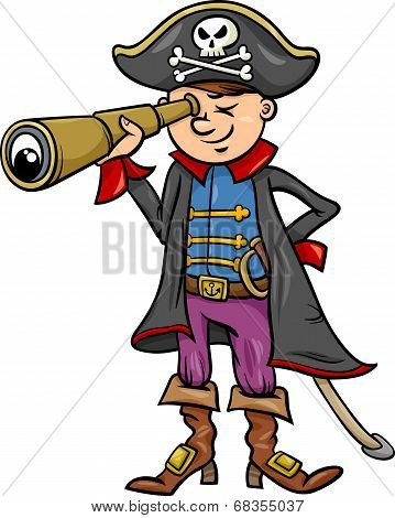 Pirate Boy Cartoon Illustration