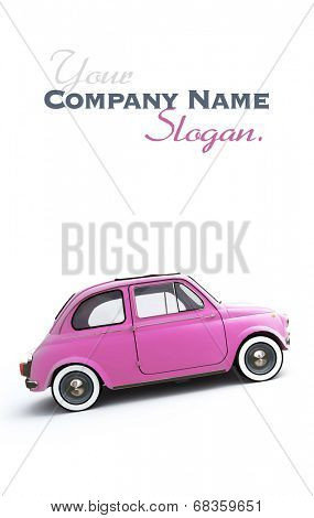 Pink retro Italian car