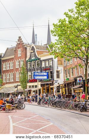 People drinking on the streets of Amsterdam
