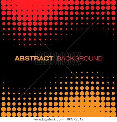 Abstract Red Yellow Halftone Background