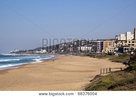 Holiday Makers At Umdloti Beach, Durban South Africa