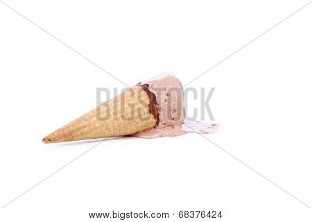 Ice cream on table.