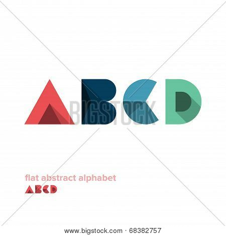 Modern Simple Abstract Colorful Alphabet