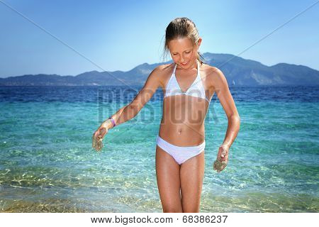 Pretty Teenage Girl On Holiday