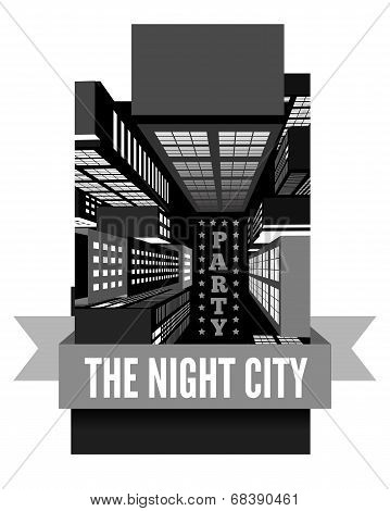 Night In The City. Top View