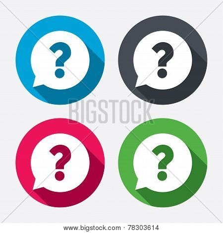 Question mark sign icon. Help symbol.