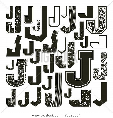 Set Versions Of Letters J