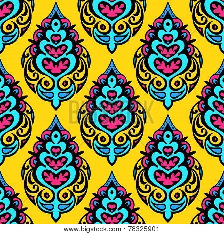 Damask vector seamless pattern