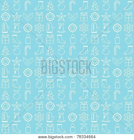 Christmas Decorations Seamless Pattern