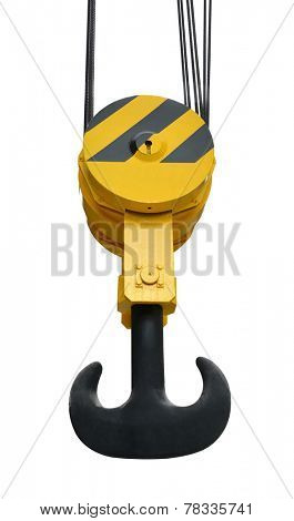The big lifting hook isolated on white background