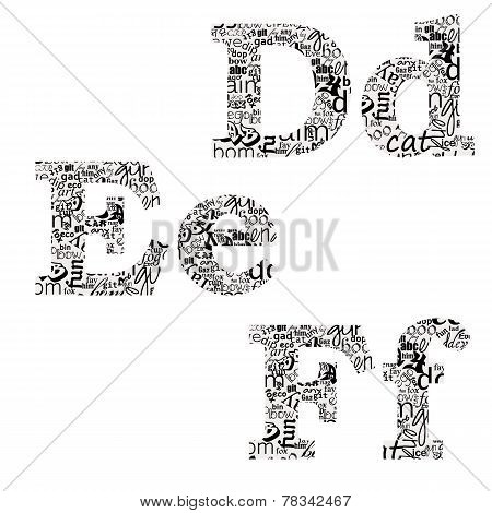 Letters Of Different Fonts