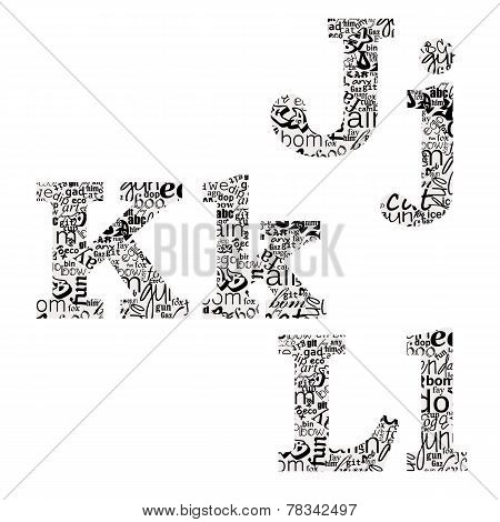 Letters Of Different Fonts