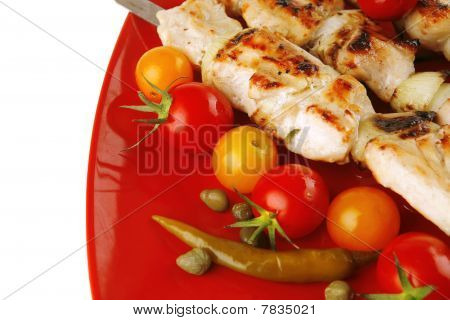 Grillet svinekød Shish Kebab