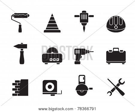 Silhouette Building and Construction Tools icons