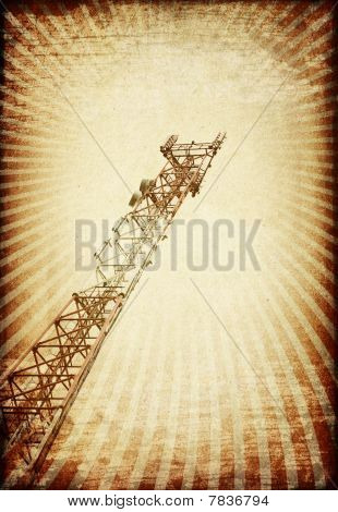 Grunge verici kule Sunburst görüntüsüne.