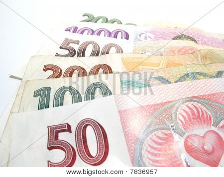 Tschechischen Banknoten