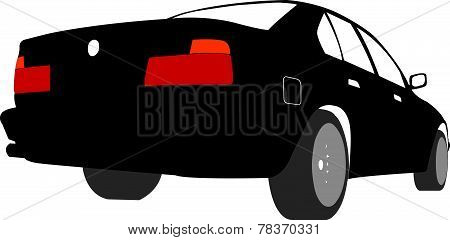 Silhouette of Car vector black