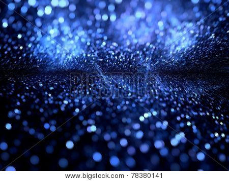 Blue Glowing Time Travel In Space