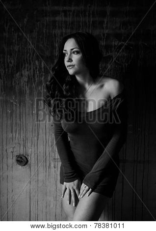 Sexy Brunette Look In Short Dress