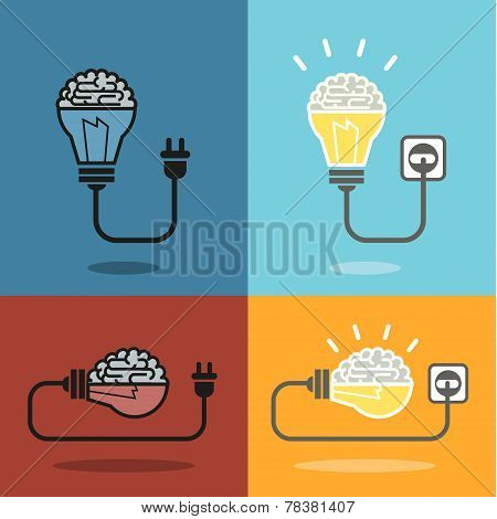 Brain And Bulb Light