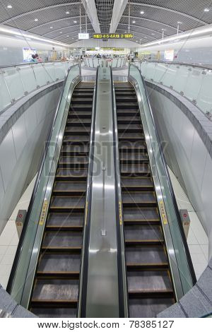 TAIPEI - NOVEMBER 29th : New open Songshan MRT station on November 29th, 2014 in Taipei, Taiwan.