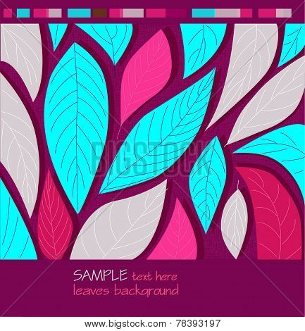 Leaves Background. Vector Illustration