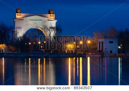 View Of First Lock Of Volga-don Canal Named After Lenin, Volgograd