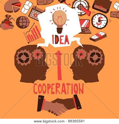 Business Cooperation Illustration