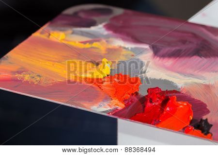 Make up palette with different colors