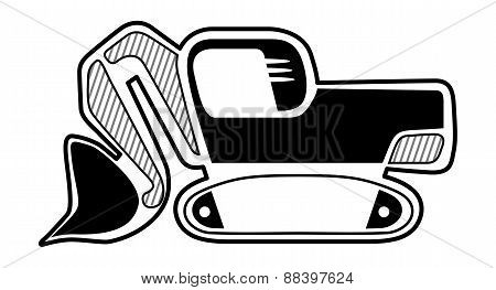 Excavator Front Shovel Bucket Icon