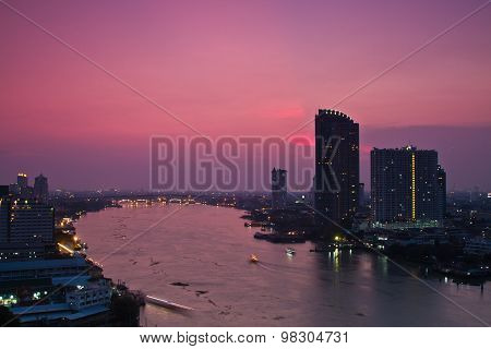 Chao Phraya River In Bangkok